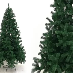 ALBERO DI NATALE ARTIFICIALE BASE A CROCE DA 180CM SUPER FOLTO CON RAMI VERDE