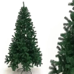 ALBERO DI NATALE ARTIFICIALE BASE A CROCE DA 210CM SUPER FOLTO CON RAMI VERDE