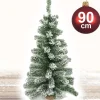 ALBERO DI NATALE INNEVATO 90CM 90 PUNTE CASA UFFICIO ARREDO NEGOZIO EFFETTO NEVE