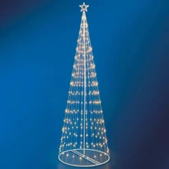ALBERO DI NATALE LUMINOSO BIANCO CALDO 394 LED 300CM DECORAZIONE PER ESTERNO