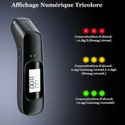ALCOL TEST PORTATILE ETILOMETRO DISPLAY MISURATORE GRADO ALCOOL ALTA PRECISIONE