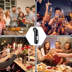 ALCOL TEST PORTATILE ETILOMETRO DISPLAY MISURATORE GRADO ALCOOL ALTA PRECISIONE