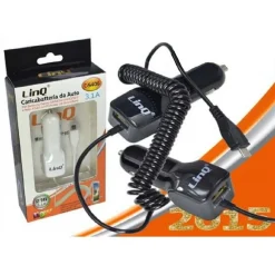 ALIMENTATORE CARICABATTERIA DA AUTO MICRO USB 3.1A 12/24V CON INGRESSO USB C-S406