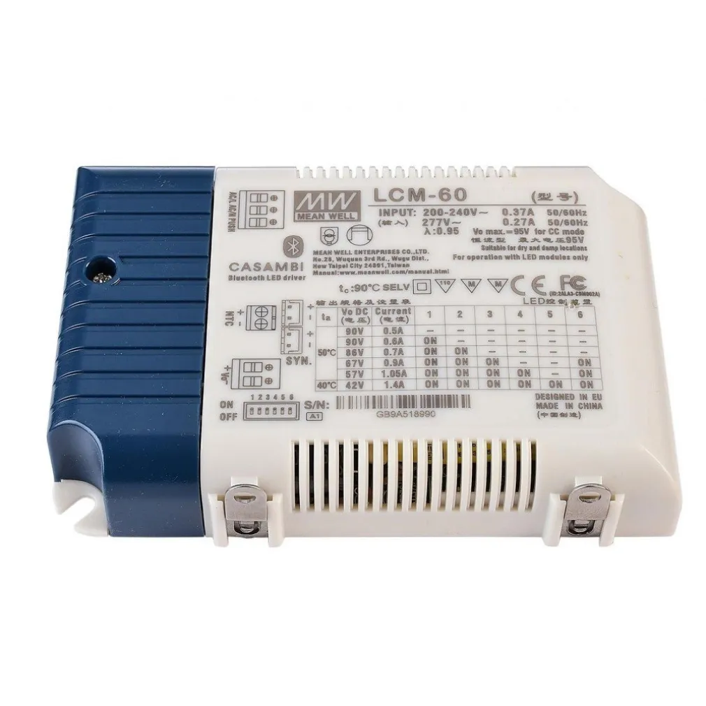 ALIMENTATORE LED DRIVER 60W MULTICORRENTE DIMMERABILE BLUETOOTH STRISCE LAMPADE LED