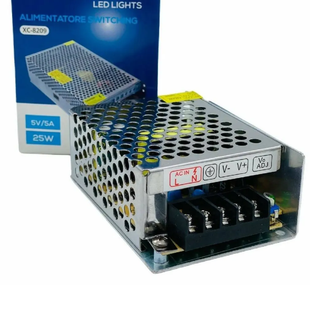 ALIMENTATORE STABILIZZATO TRASFORMATORE SWITCHING DA 5A 5V 25W AC100-220V