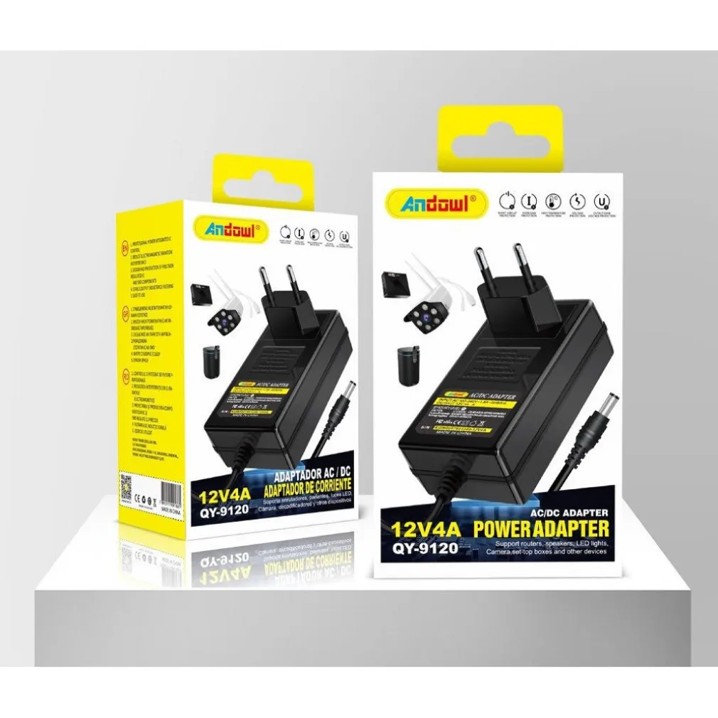 ALIMENTATORE UNIVERSALE AC / DC ADATTATORE DI ALIMENTAZIONE 12V 4A QY-9120