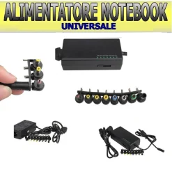ALIMENTATORE UNIVERSALE 120W PC LAPTOP USB UFFICIO CASA NOTEBOOK 8 ADATTATORI