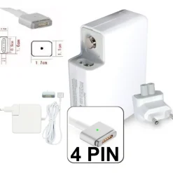 ALIMENTATORE 60W COMPATIBILE PER NOTEBOOK MAGSAFE 2 MACBOOK PRO RETINA 13" 4 PIN