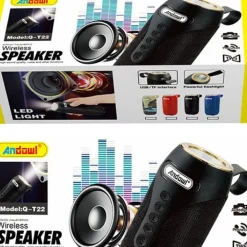 ALTOPARLANTE 2.0 SPEAKER PORTATILE BLUETOOTH 10W WIRELESS AUX / 3,5 MM USB Q-T22