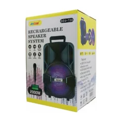 ALTOPARLANTE BLUETOOTH WIRELESS 2000W ILLUMINAZIONE LED KARAOKE MICROFONO Q-T38