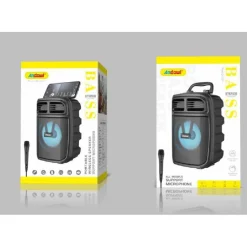 ALTOPARLANTE BLUETOOTH WIRELESS MICROFONO SUPPORTO CELLULARE KARAOKE LED Q-L024