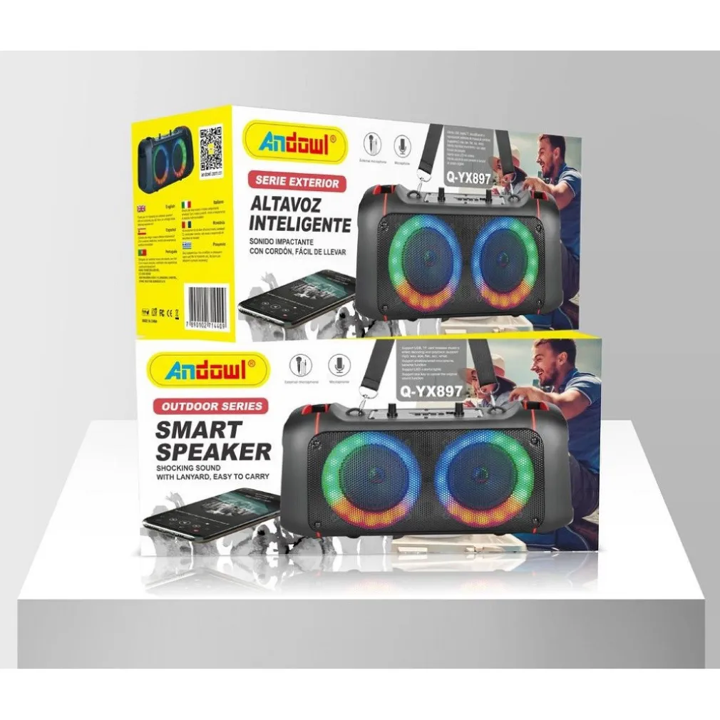 ALTOPARLANTE SMART SPEAKER 2.0 WIRELESS BLUETOOTH 16 WATT PORTATILE USB Q-YX897