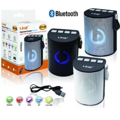 ALTOPARLANTE SPEAKER BLUETOOTH RADIO FM USB MICROSD LUCE A LED PORTATILE KTS-683