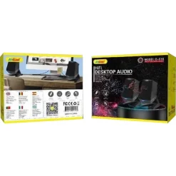 ALTOPARLANTI 2.0 PER COMPUTER NOTEBOOK 3W X 2 CON ILLUMINAZIONE A LED USB Q-C33