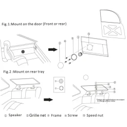 ALTOPARLANTI COASSIALI 2 VIE COASSIALE AUTO AUDIO MUSICA STEREO HIFI 13CM 380 W