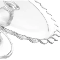 ALZATA PORTA TORTA DOLCI PASTICCINI CON COPERCHIO TRASPARENTE VETRO 26 X 26 X 26 CM