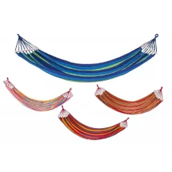 AMACA CON SUPPORTO IN LEGNO 100X200CM GIARDINO 280GR. 4 COLORI ASSORTITI 6099183