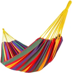 AMACA DOPPIA DA CAMPEGGIO MATRIMONIALE FINO 200KG ANTI STRAPPO A RIGHE 250X160CM