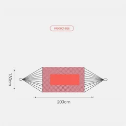AMACA IN RETE SINGOLA PORTATILE DONDOLO PER GIARDINO CORTILE CAMPEGGIO ROSSA