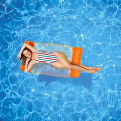 AMACA MATERASSINO GONFIABILE GALLEGGIANTE RELAX MARE PISCINA FONDO A RETE