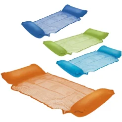 AMACA MATERASSINO GONFIABILE GALLEGGIANTE RELAX MARE PISCINA FONDO A RETE