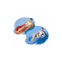 AMACA POLTRONA LOUNGE MATERASSINO 160X84 CM ROSSA E BLU GONFIABILE MARE PISCINA