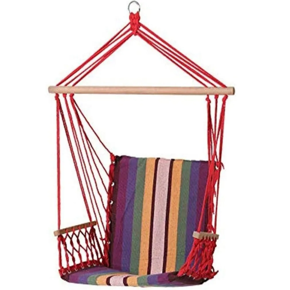 AMACA SEDIA SOSPESA MULTICOLORE 100X50X3CM IN TESSUTO CAMPEGGIO GIARDINO 65210A