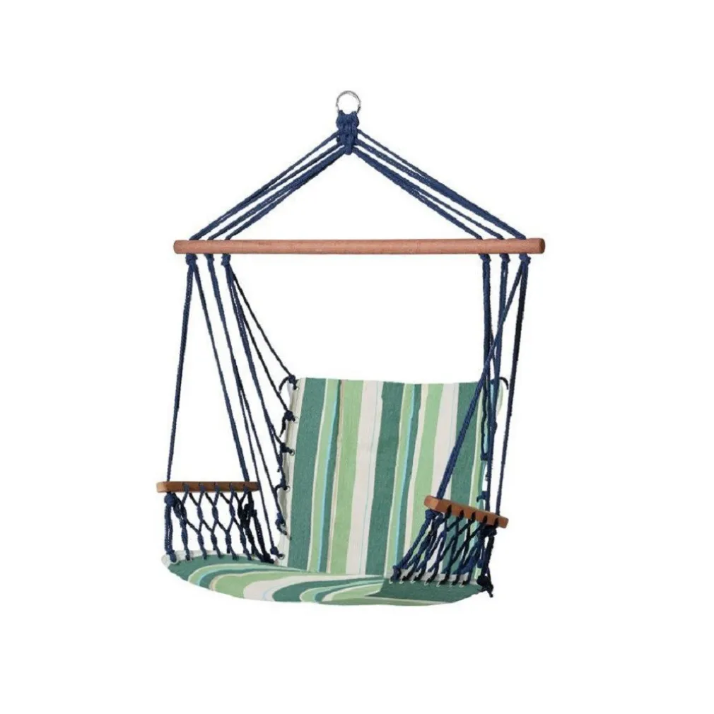 AMACA SEDIA SOSPESA MULTICOLORE 100X50X3CM IN TESSUTO CAMPEGGIO GIARDINO 69607A