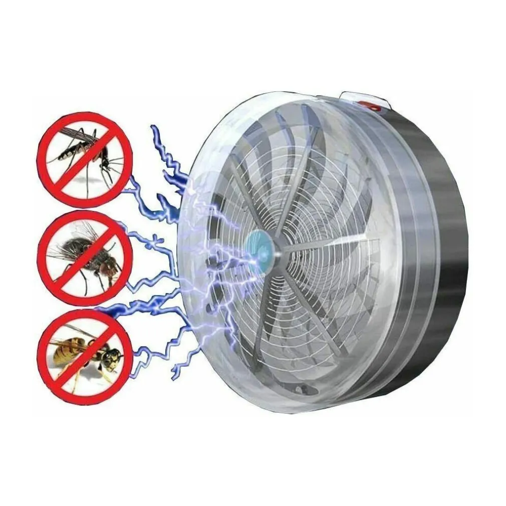 AMMAZZA ZANZARE A CARICA SOLARE LUCE BLU DA MURO LUCE CASA ANTI INSETTI VENTOSE