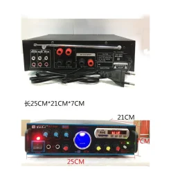 AMPLIFICATORE AUDIO KARAOKE BLUETOOTH USB SD RADIO FM SPEAKER TELECOMANDO Q-T111