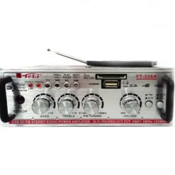 AMPLIFICATORE AUDIO STEREO YT326A MP3 USB SD CARD AUX RADIO FM TELECOMANDO 360W
