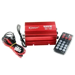 AMPLIFICATORE AUDIO 12V USB MP3 CASA AUTO 2 CANALI STEREO 500W TELECOMANDO MA700