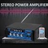 AMPLIFICATORE AUDIO 12V 220V USB SD 2 MICROFONI MP3 FM CASA AUTO KARAOKE BT188A