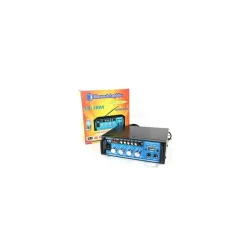 AMPLIFICATORE AUDIO 12V 220V USB SD 2 MICROFONI MP3 FM CASA AUTO KARAOKE BT188A