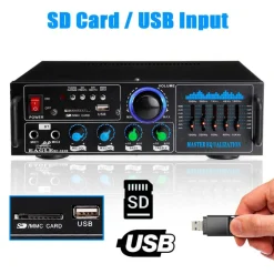 AMPLIFICATORE AUDIO 2X70W FUNZIONE KARAOKE FM/BLUETOOTHMP3/USB/BLUETOOTH Q-GF289