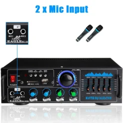 AMPLIFICATORE AUDIO 2X70W FUNZIONE KARAOKE FM/BLUETOOTHMP3/USB/BLUETOOTH Q-GF289