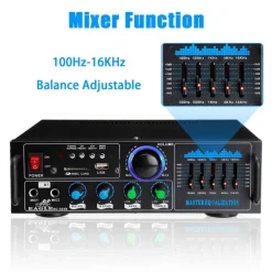 AMPLIFICATORE AUDIO 2X70W FUNZIONE KARAOKE FM/BLUETOOTHMP3/USB/BLUETOOTH Q-GF289