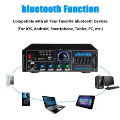 AMPLIFICATORE AUDIO 2X70W FUNZIONE KARAOKE FM/BLUETOOTHMP3/USB/BLUETOOTH Q-GF289