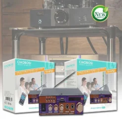 AMPLIFICATORE DI POTENZA AUDIO STEREO CON LETTORE DIGITALE USB SD FM BT TX-9763