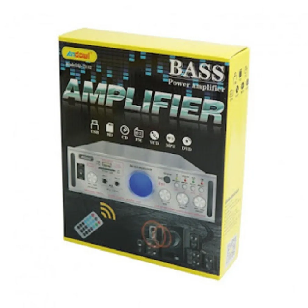 AMPLIFICATORE STEREO BLUETOOTH USB FUNZIONE MINI SUPER BASS TELECOMANDO Q-T112