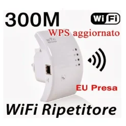 AMPLIFICATORE WIFI REPEATER 300 Mbps RIPETITORE WIFI RANGE EXTENDER LAN RETE