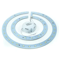 ANELLO LED PANNELLO KIT CONVERSIONE SMD LAMPADA DOUBLE RING PLAFONIERA LUCE NEON