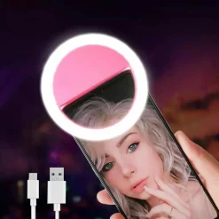 ANELLO LUMINOSO A LED PER SELFIE TIK TOK LUCE RING LIGHT TELEFONO RICARICABILE