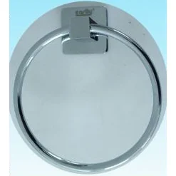 ANELLO PORTA ASCIUGAMANO ASCIUGAMANI A PARETE FISSAGGIO VITI CROMATO BAGNO 52203A