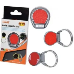 ANELLO SUPPORTO AUTO PER SMARTPHONE CELLULARE PRESA ARIA LETTORE CD MULTIUSO HD-078