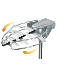 ANTENNA AMPLIFICATA INTERNI ESTERNO ROTANTE HDTV DVB-T DVB-T2 UHF VHF FULLHD
