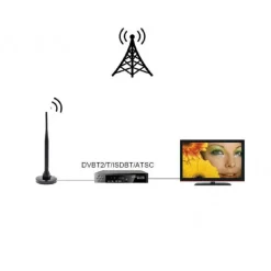 ANTENNA DI SEGNALE TV PER INTERNI 1080P BASE MAGNETICA CON CAVO COASSIALE Q-A162