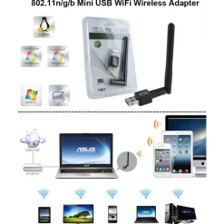 ANTENNA MINI USB WIRELESS ADATTATORE WIFI CHIAVETTA WI-FI PENNA 150 Mbps