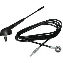 ANTENNA PER AUTORADIO 19 CM PER TETTO AUTO CON CAVO DA 2.3 MT SPINA DIN PLUG