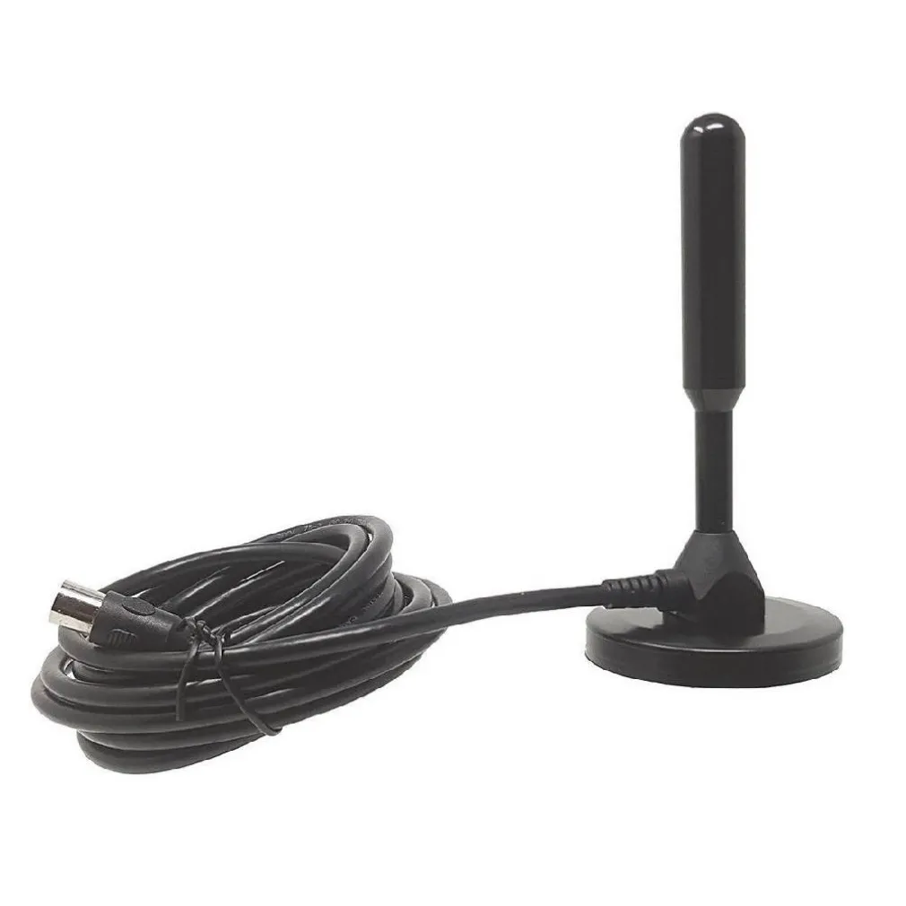 ANTENNA PORTATILE DVB-T TV 3.5 DB PORTATILE PER AUTO CAMPER CALAMITATA CAVO 3,5M